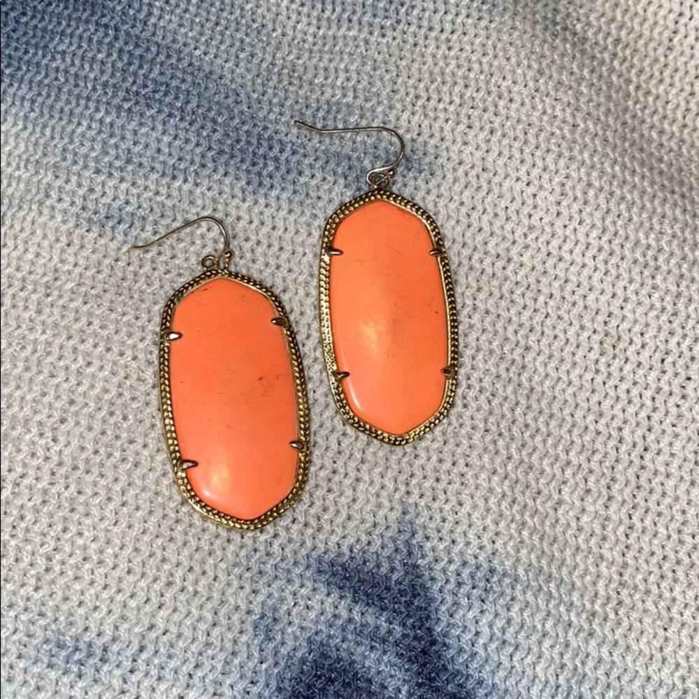 Kendra Scott drop earrings - coral